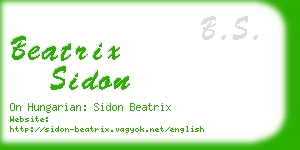 beatrix sidon business card